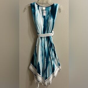 Soma Invisible Support Dress Sz M Padded Sundress Asymmetrical Artsy Resort Wear